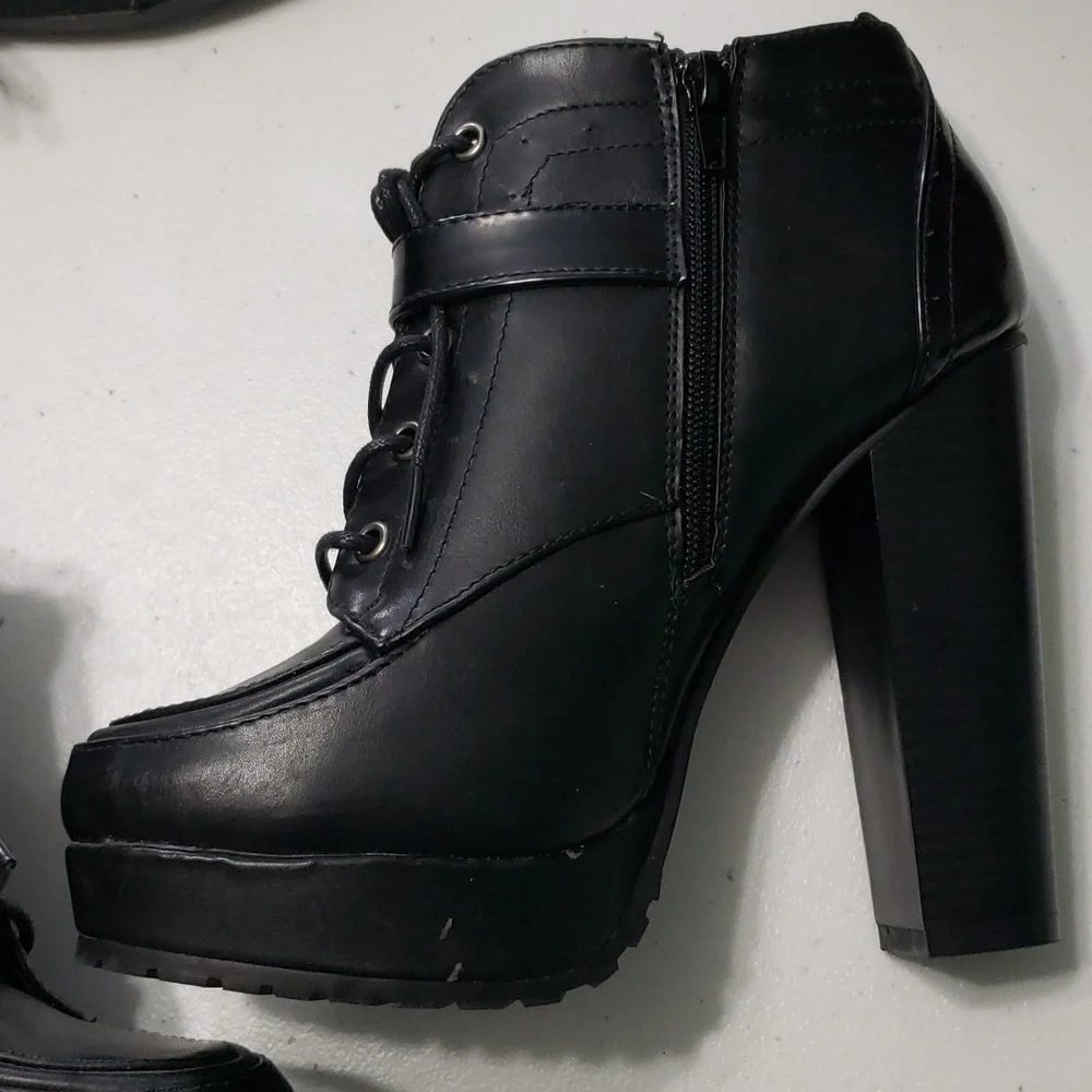 LEILA STONE black high shoes - Picture 6 of 15